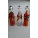 Cal-Mil 3674-34 32 oz. Clear Glass Bottle with Wire Bail Swing Top Lid