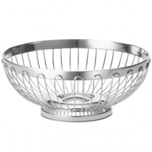 TableCraft 6177 Regent Small Round Stainless Steel Basket - 7 TableCraft 6177 Regent Small Round Stainless Steel Basket - 7