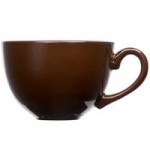 Tuxton DMN-045 Mahogany 4.5 oz. Oval China Welsh Rarebit - 12/Case