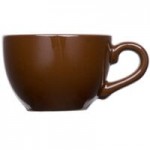 Tuxton DMN-045 Mahogany 4.5 oz. Oval China Welsh Rarebit - 12/Case