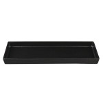 G.E.T. Enterprises COMP09BB Bugambilia 2.1 Qt. Classic Textured Finish Black Resin-Coated Aluminum Straight-Sided Rectangular Salad Bowl