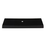 G.E.T. Enterprises COMP09BB Bugambilia 2.1 Qt. Classic Textured Finish Black Resin-Coated Aluminum Straight-Sided Rectangular Salad Bowl