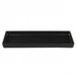 G.E.T. Enterprises COMP09BB Bugambilia 2.1 Qt. Classic Textured Finish Black Resin-Coated Aluminum Straight-Sided Rectangular Salad Bowl