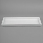 G.E.T. Enterprises COMP09BB Bugambilia 2.1 Qt. Classic Textured Finish Black Resin-Coated Aluminum Straight-Sided Rectangular Salad Bowl