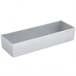 Bon Chef 9511PG 80 oz. Pewter-Glo Cast Aluminum Straight Sided Rectangular Bowl