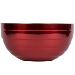 Vollrath 4659015 Double Wall Round Beehive 1.7 Qt. Serving Bowl - Dazzle Red