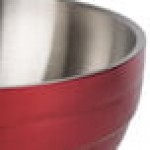 Vollrath 4659015 Double Wall Round Beehive 1.7 Qt. Serving Bowl - Dazzle Red