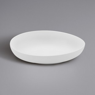 GET Enterprises Riverstone 50 oz. White Irregular Round Matte Melamine Entree Bowl - 12/Case GET Enterprises Riverstone 50 oz. White Irregular Round Matte Melamine Entree Bowl - 12/Case