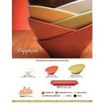Elite Global Solutions M115 Pappasan Black 2 Qt. Slanted Melamine Bowl