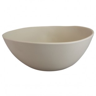 Elite Global Solutions B275076-V Morocco 1 Qt. Round Matte Vanilla Slanted Melamine Bowl - 6/Case Elite Global Solutions B275076-V Morocco 1 Qt. Round Matte Vanilla Slanted Melamine Bowl - 6/Case