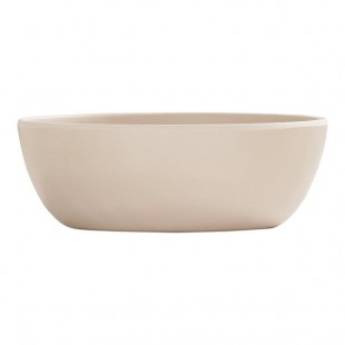 Cal-Mil Carmel 16 oz. Matte Taupe Melamine Soup Bowl - 6/Case