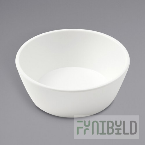 American Metalcraft GGRW5 Grab & Go 9.5 oz. White Round Melamine Bowl
