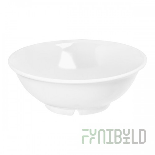 Carlisle 24 oz. White Footed Round Melamine Bowl - 12/Case