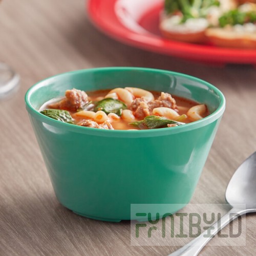 Acopa Foundations 8 oz. Green Melamine Bouillon Cup - 12/Case