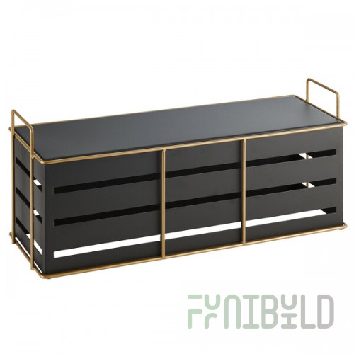 Cal-Mil 22087-9-90 Empire Rectangle Black Metal Riser - 20