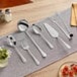 Acopa Edgeworth 6-Piece 18/8 Stainless Steel Extra Heavy Weight Serving Utensils Set