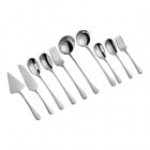 Acopa Edgeworth 6-Piece 18/8 Stainless Steel Extra Heavy Weight Serving Utensils Set