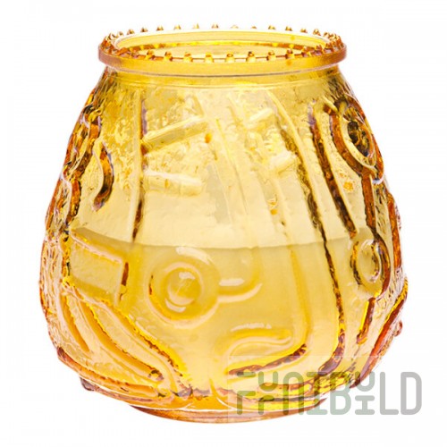 Sterno 40190 Euro-Lowboy 45 Hour Amber Wax Filled Glass Candle - 12/Case