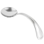 Bon Chef STS1001 18/10 Stainless Steel Extra Heavy Sombrero Bouillon Tasting Spoon - 12/Case