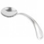 Bon Chef STS1001 18/10 Stainless Steel Extra Heavy Sombrero Bouillon Tasting Spoon - 12/Case