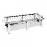 Eastern Tabletop 3148 P2 8 Qt. Round Stainless Steel Roll Top Induction / Traditional Chafer