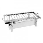 Eastern Tabletop 3148 P2 8 Qt. Round Stainless Steel Roll Top Induction / Traditional Chafer