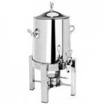 Eastern Tabletop 3148 P2 8 Qt. Round Stainless Steel Roll Top Induction / Traditional Chafer