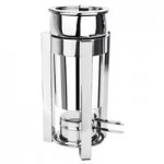 Eastern Tabletop 3148 P2 8 Qt. Round Stainless Steel Roll Top Induction / Traditional Chafer