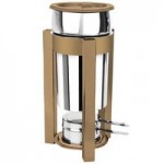 Eastern Tabletop 3148 P2 8 Qt. Round Stainless Steel Roll Top Induction / Traditional Chafer