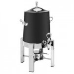 Eastern Tabletop 3148 P2 8 Qt. Round Stainless Steel Roll Top Induction / Traditional Chafer