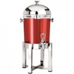 Eastern Tabletop 3148 P2 8 Qt. Round Stainless Steel Roll Top Induction / Traditional Chafer