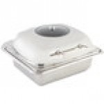 Bon Chef 20301 3.5 Qt. Small Square Stainless Steel Mini Induction Chafer with Glass Lid Bon Chef 20301 3.5 Qt. Small Square Stainless Steel Mini Induction Chafer with Glass Lid