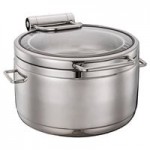 Bon Chef 22000 Magnifico 9.5 Qt. Rectangular Stainless Steel Hinged Top Full Size Induction Chafer with Glass Lid Bon Chef 22000 Magnifico 9.5 Qt. Rectangular Stainless Steel Hinged Top Full Size Induction Chafer with Glass Lid