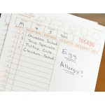 Choice 1 Part Tan and White Guest Check with Note Space, Beverage Lines, and Bottom Guest Receipt - 500/Pack