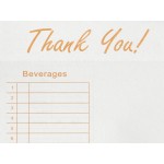 Choice 1 Part Tan and White Guest Check with Note Space, Beverage Lines, and Bottom Guest Receipt - 500/Pack