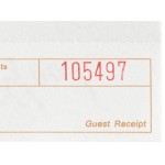 Choice 1 Part Tan and White Guest Check with Note Space, Beverage Lines, and Bottom Guest Receipt - 500/Pack