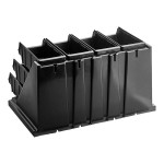 Cambro 12RS12110 Versa Black Self Serve 3-Tier Condiment Stand with 12