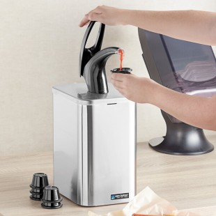 San Jamar P4900BK FrontLine Universal Countertop Condiment Pump Dispenser System - Black