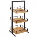 Cal-Mil 3423-3-99 Madera 3-Cylinder Slanted Flatware / Condiment Display