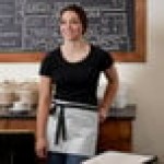 Choice White Waist Apron with Black Webbing and 3 Pockets - 12