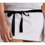 Choice White Waist Apron with Black Webbing and 3 Pockets - 12