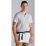 Choice White Waist Apron with Black Webbing and 3 Pockets - 12