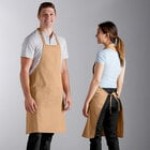 Choice Bright Purple Poly-Cotton Standard Bib Apron with 2 Pockets - 34 Choice Bright Purple Poly-Cotton Standard Bib Apron with 2 Pockets - 34