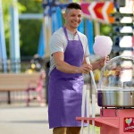 Choice Bright Purple Poly-Cotton Standard Bib Apron with 2 Pockets - 34 Choice Bright Purple Poly-Cotton Standard Bib Apron with 2 Pockets - 34