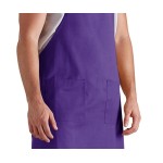 Choice Bright Purple Poly-Cotton Standard Bib Apron with 2 Pockets - 34 Choice Bright Purple Poly-Cotton Standard Bib Apron with 2 Pockets - 34