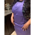 Choice Bright Purple Poly-Cotton Standard Bib Apron with 2 Pockets - 34 Choice Bright Purple Poly-Cotton Standard Bib Apron with 2 Pockets - 34