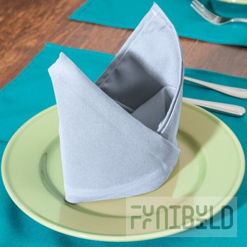 Intedge Light Blue 65/35 Polycotton Blend Cloth Napkins, 22