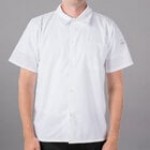 Mercer Culinary Millennia Air® Black Unisex Short Sleeve Cook Shirt with Full Mesh Back M60200BK - M