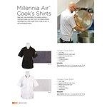 Mercer Culinary Millennia Air® Black Unisex Short Sleeve Cook Shirt with Full Mesh Back M60200BK - M