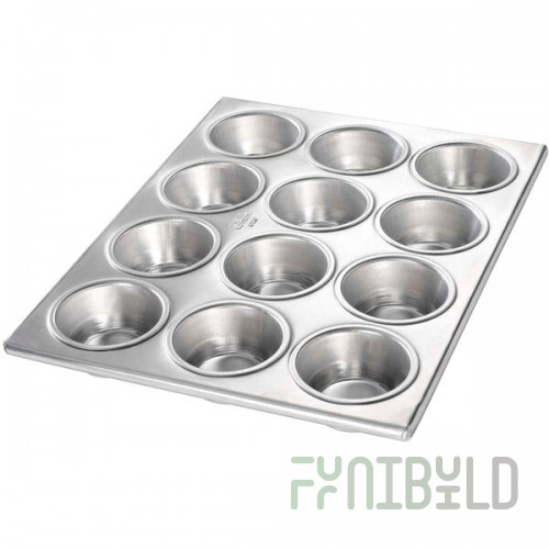 Chicago Metallic 46120 12 Cup 3.8 oz. Plain Muffin Pan - 10 3/4
